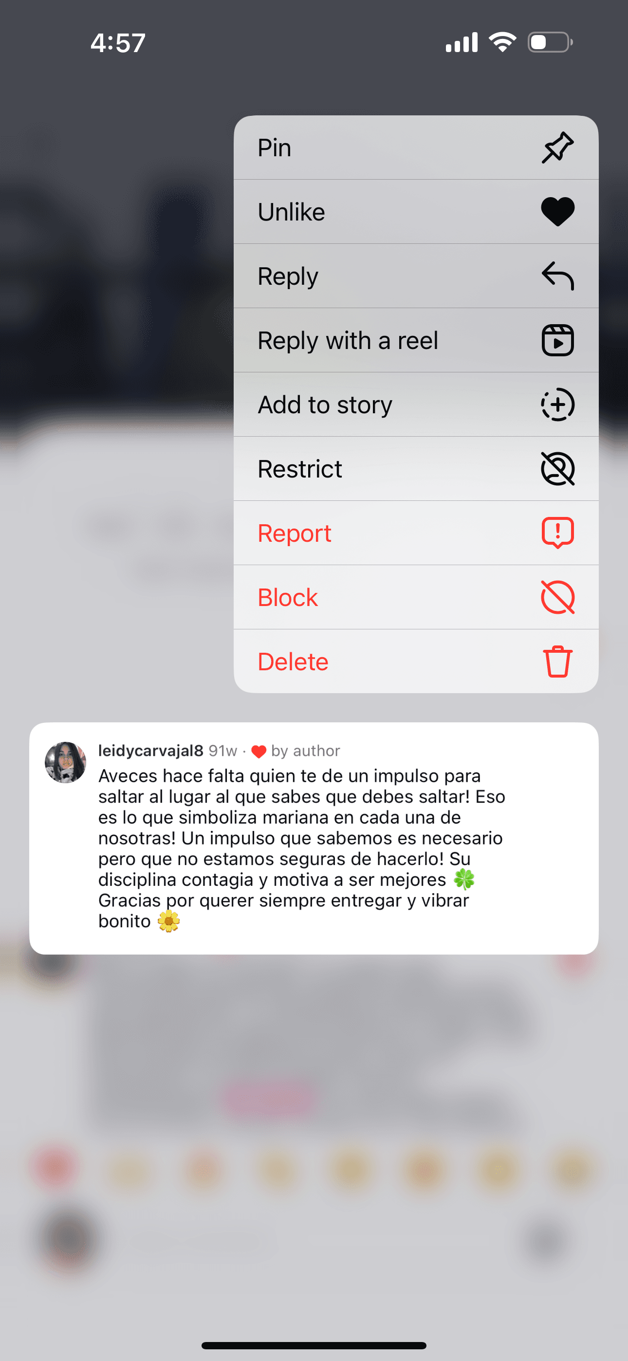 Testimonio de Instagram 3