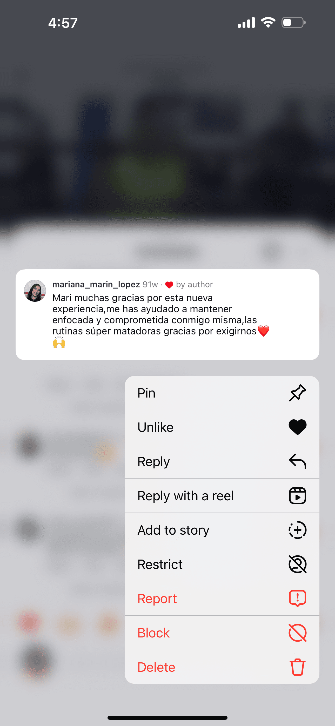 Testimonio de Instagram 6